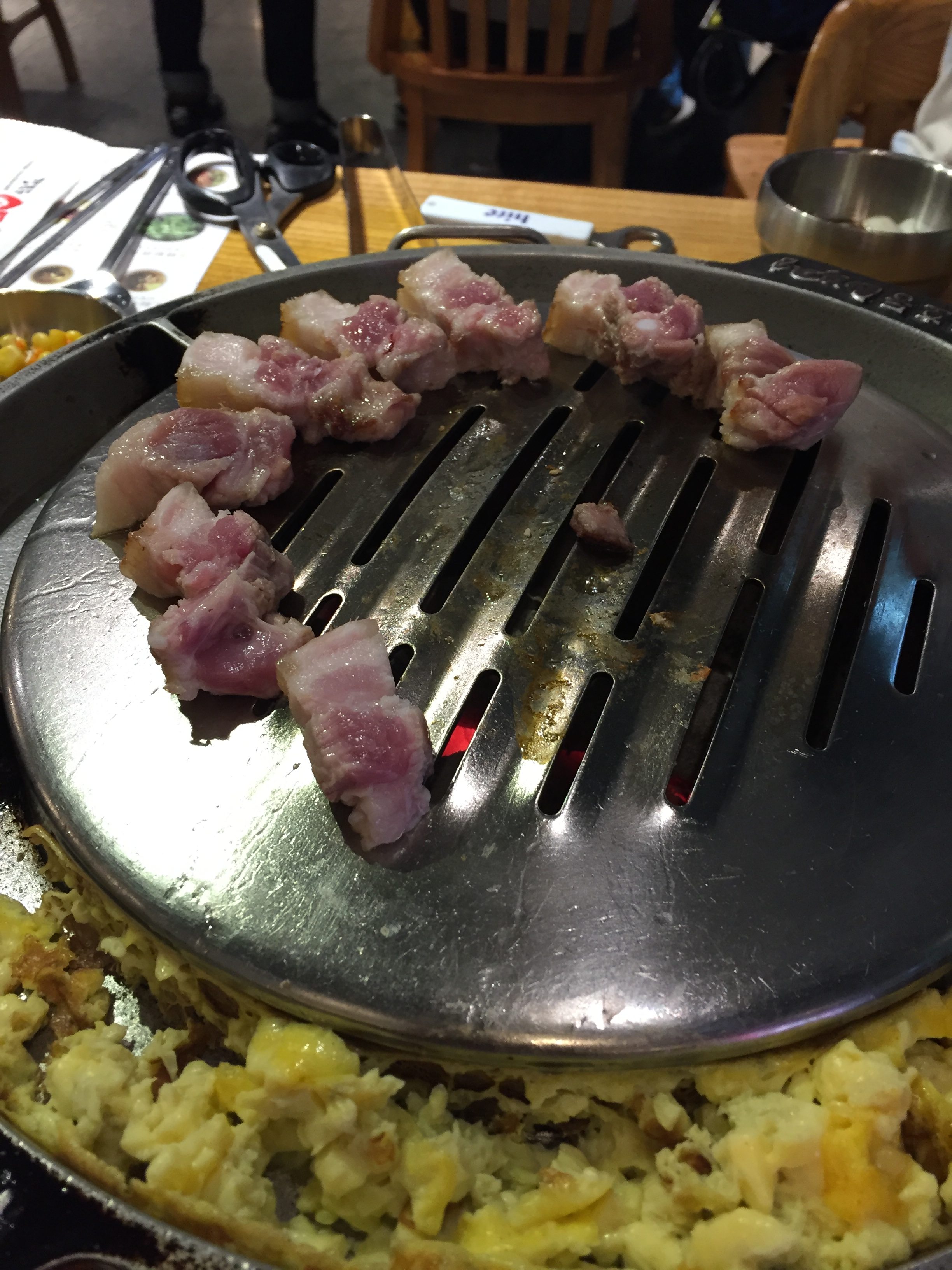 Pork Belly sizzling away