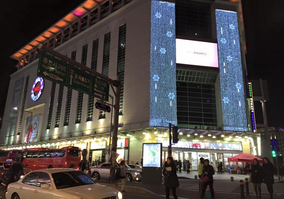 One of many buildings at Dongdaemun filled with wholesale fashion, Seoul.