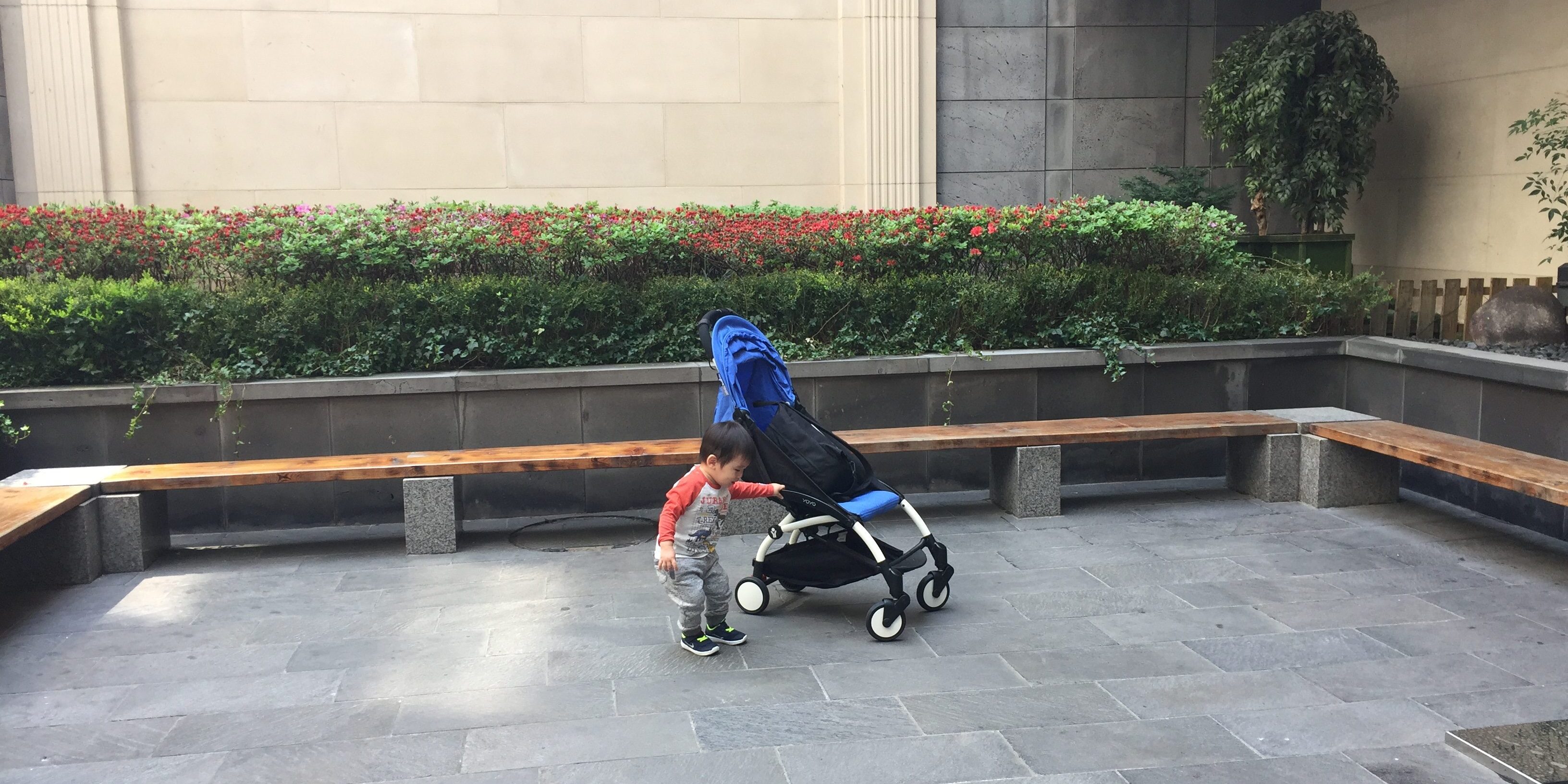 Baby Z with his Baby Zen Yoyo stroller