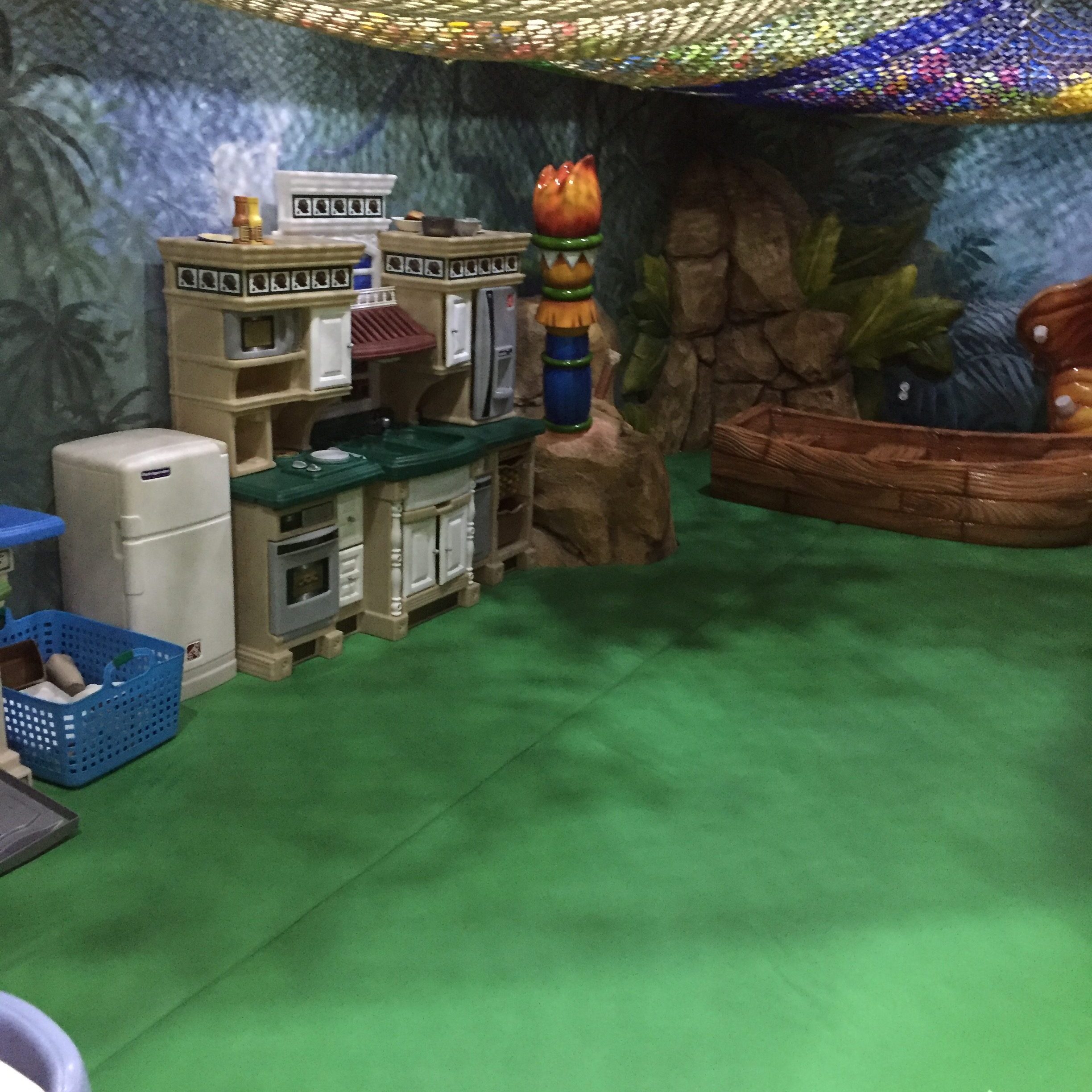 Kitchen play area at Jungle Kids Cafe