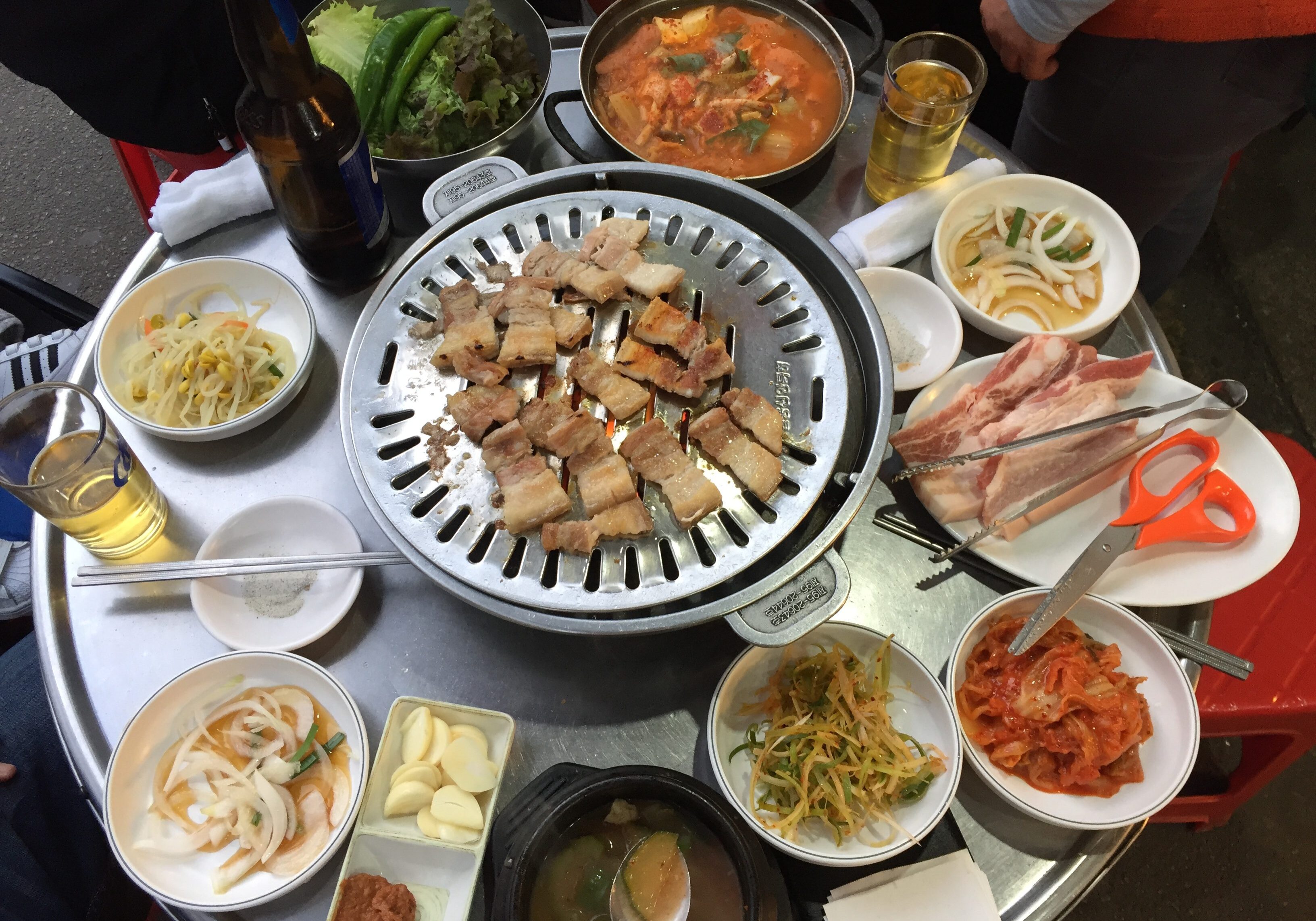 Street Korean BBQ food Seoul Namdaemun